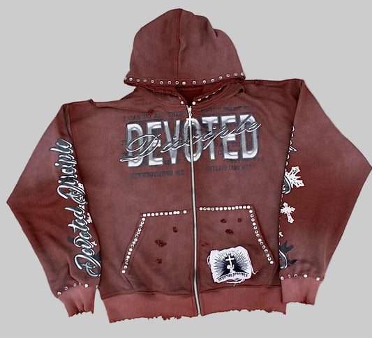 Brown cropped hoodie