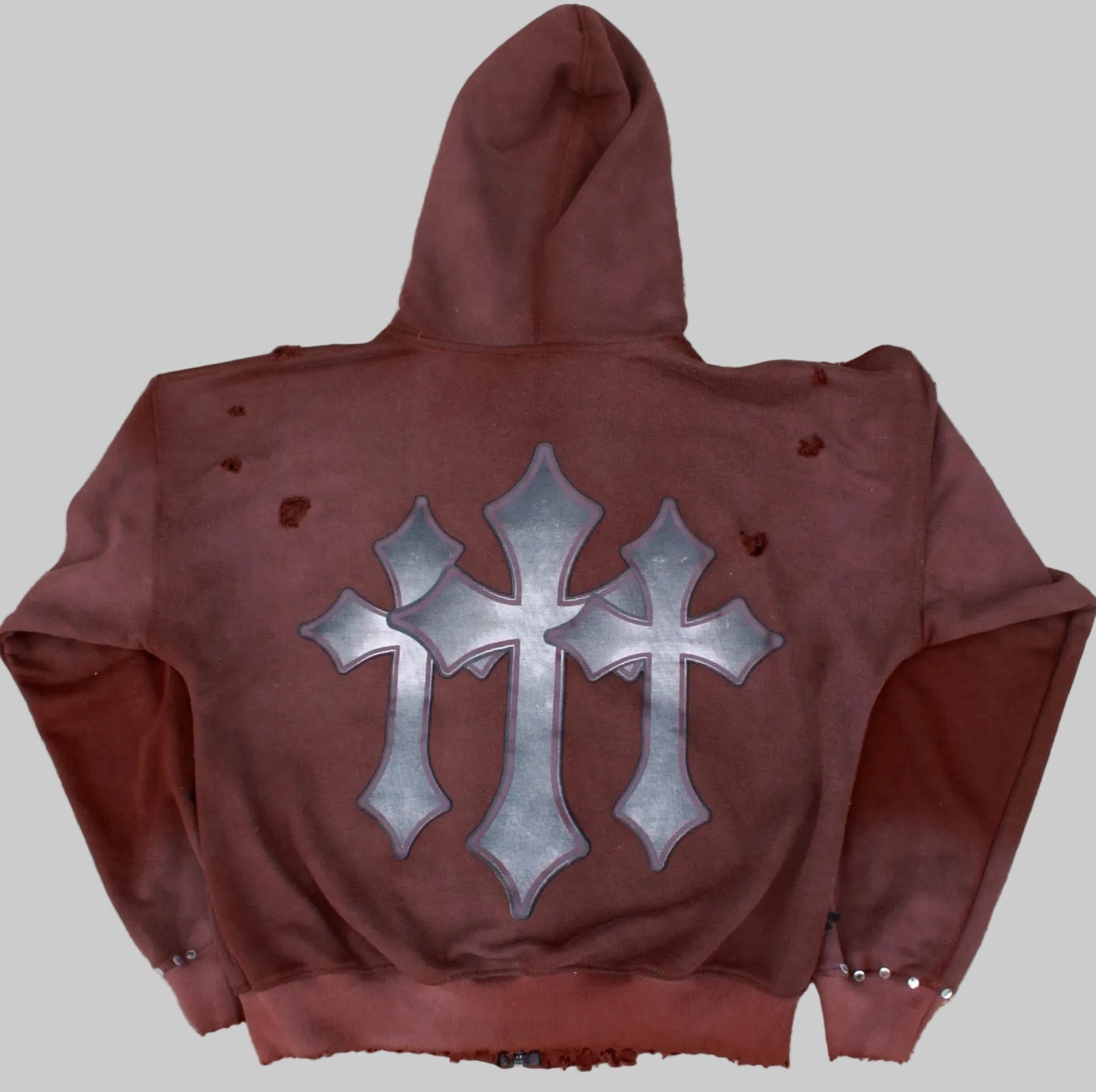 Brown cropped hoodie